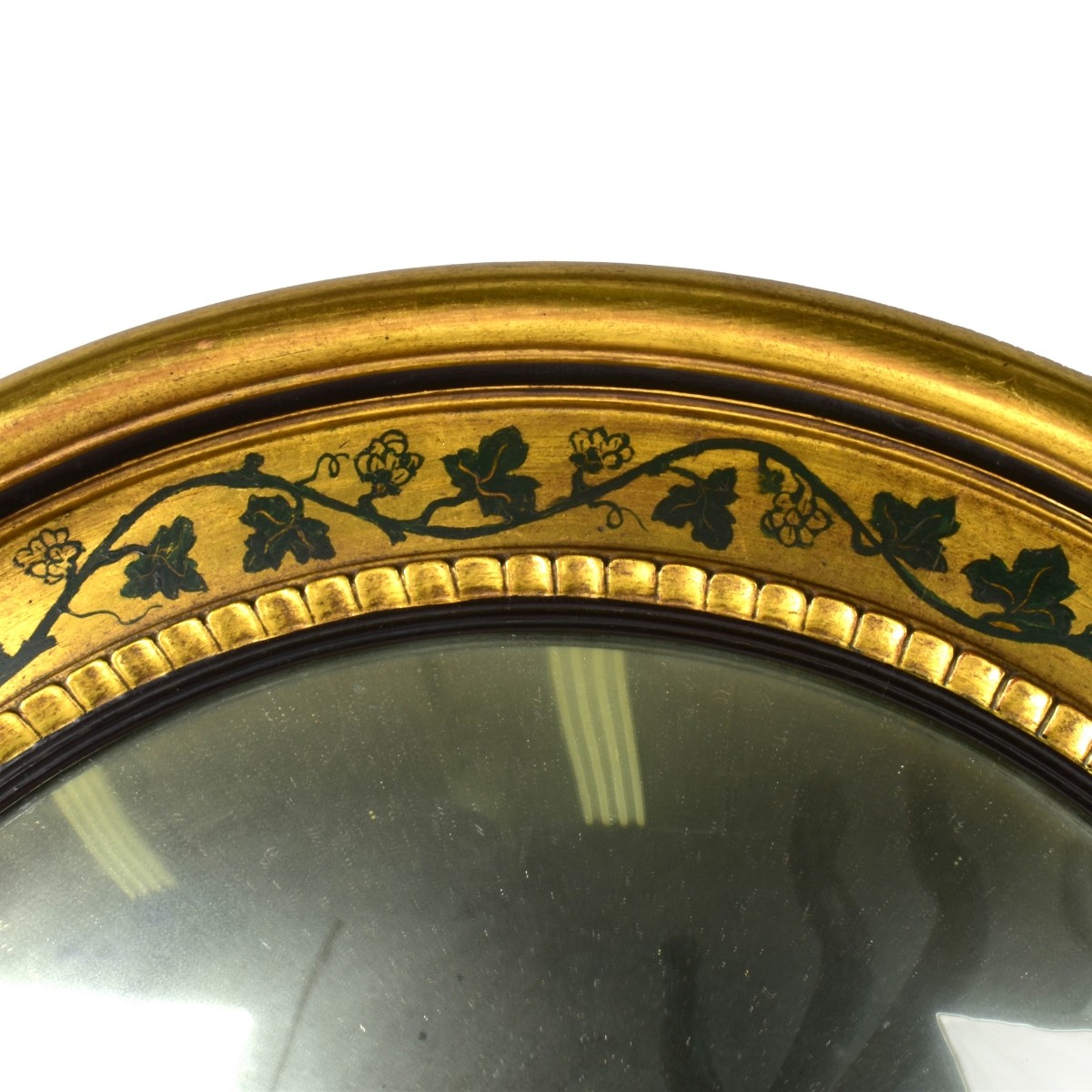 Vintage Hand Painted Convex Mirror