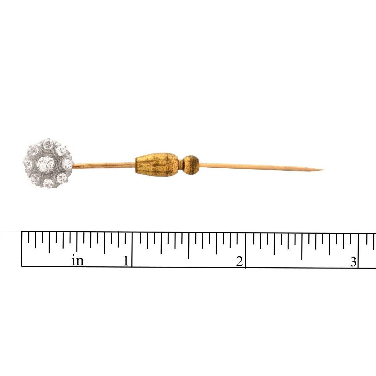 Diamond and 14K Stick Pin