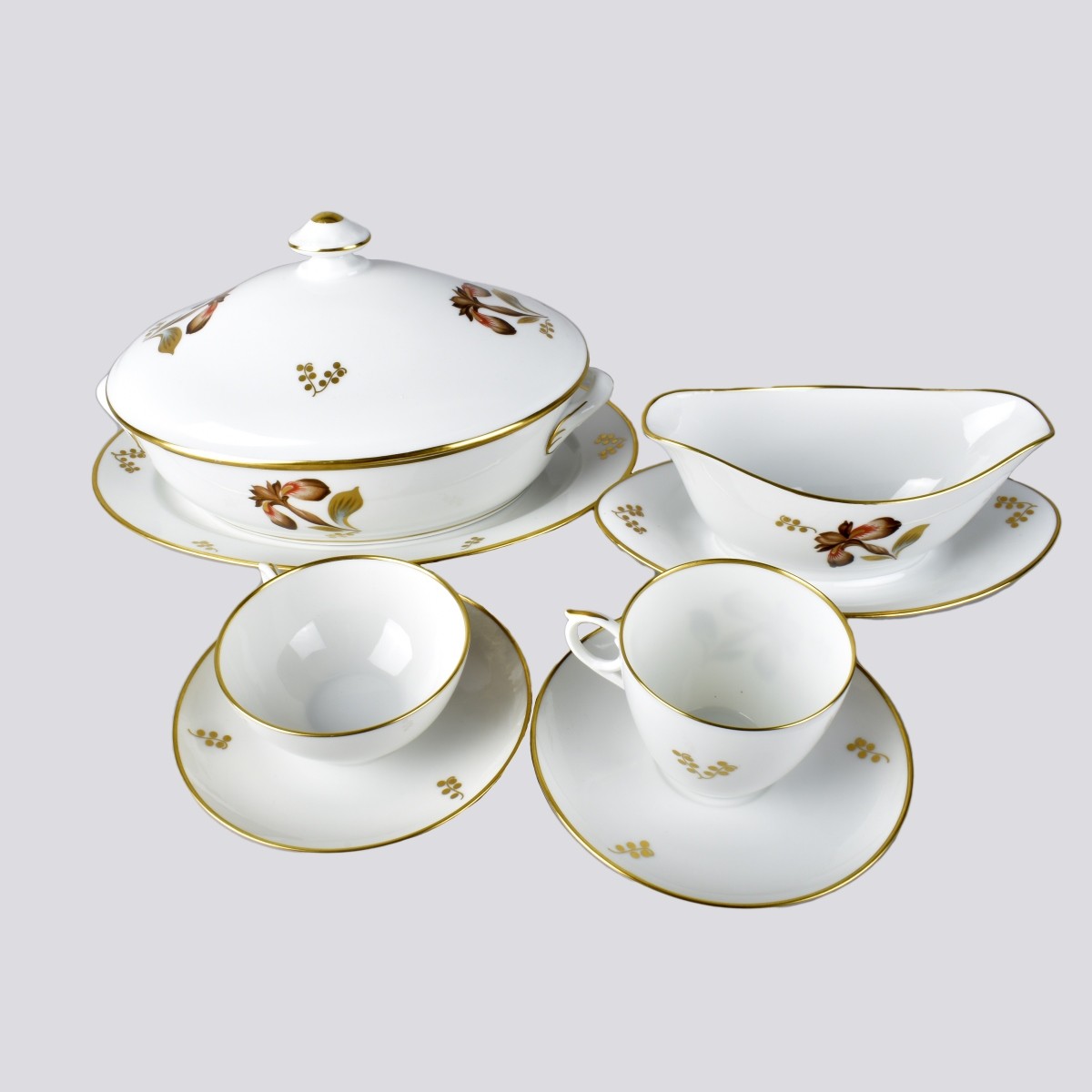 Royal Copenhagen "Brown Iris" Dinner Service