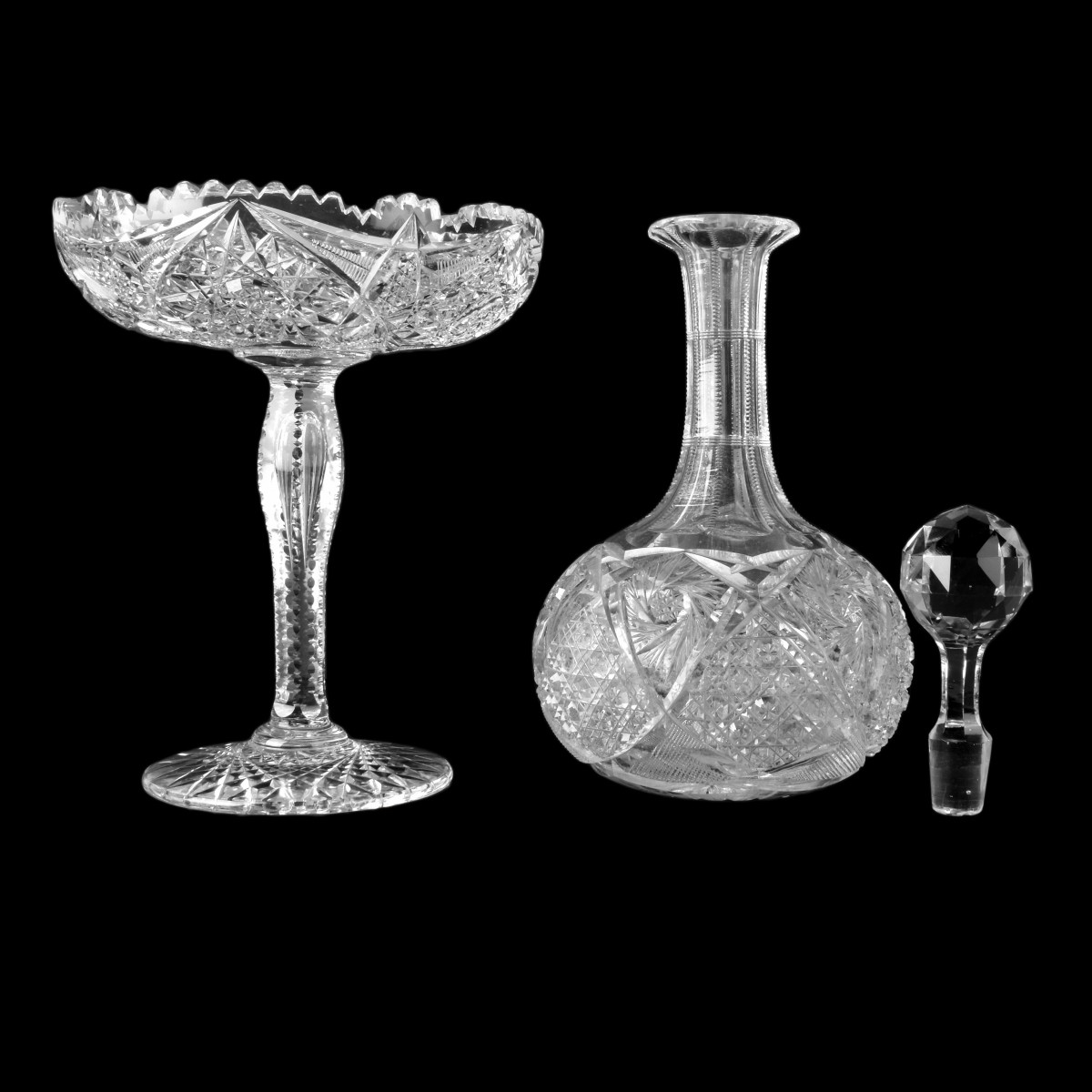 American Brilliant Cut Glass Tableware