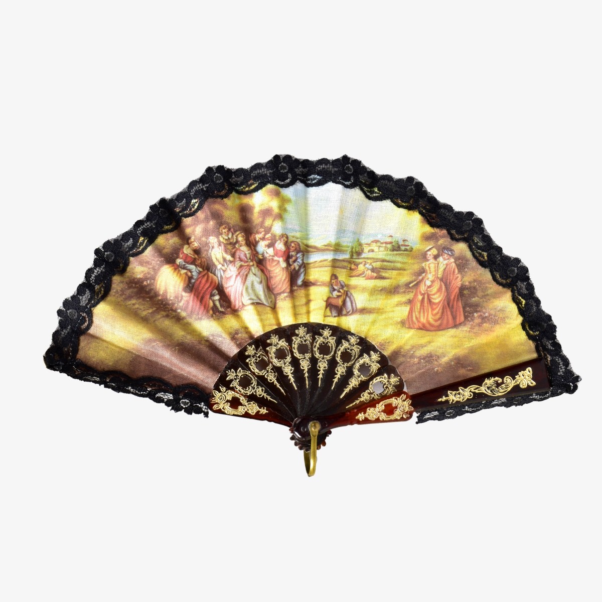 Vintage Hand Painted Folding Fans