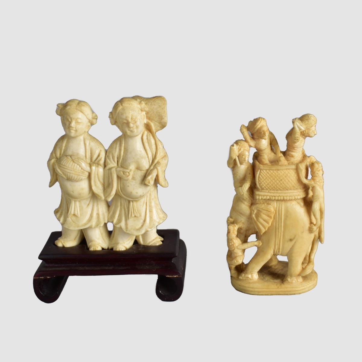 Two Oriental Carved Figurines