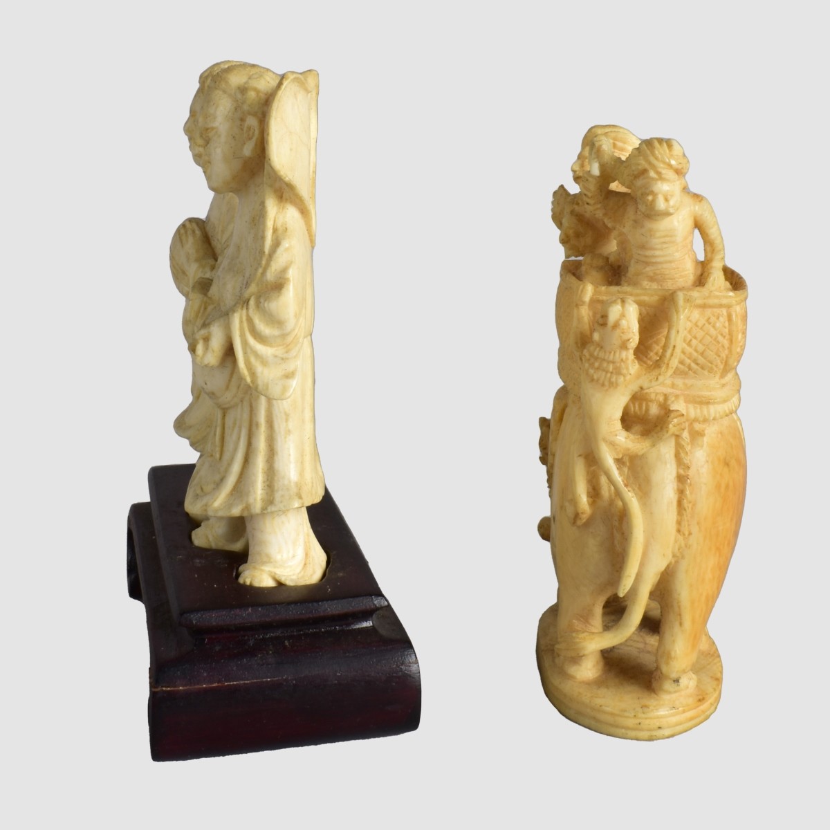 Two Oriental Carved Figurines