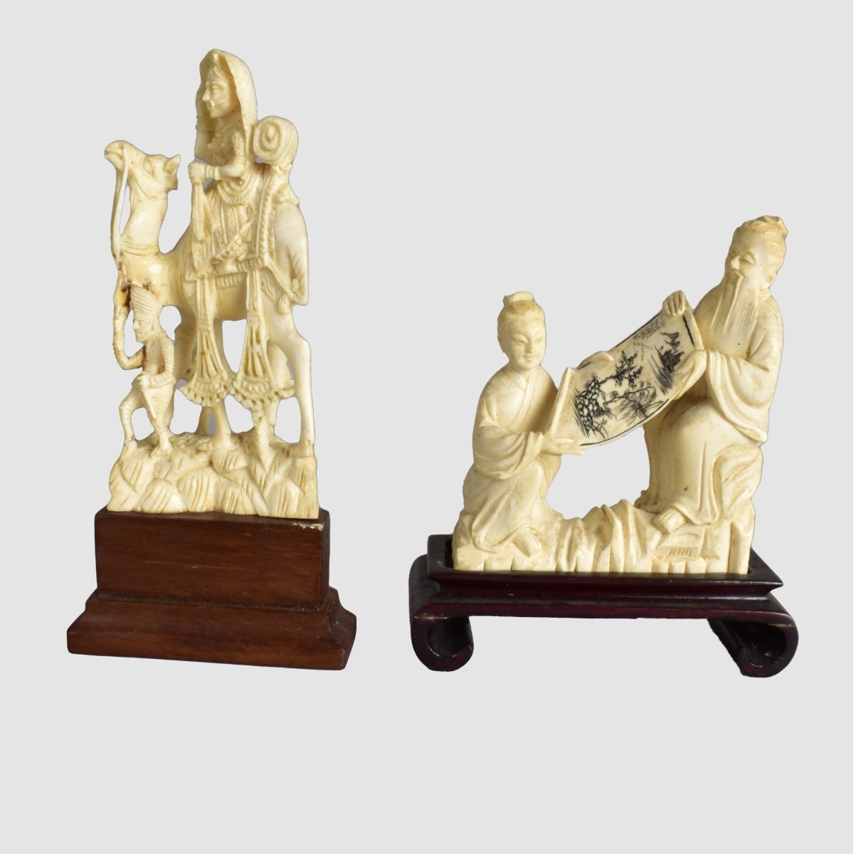 Two Oriental Carved Figurines