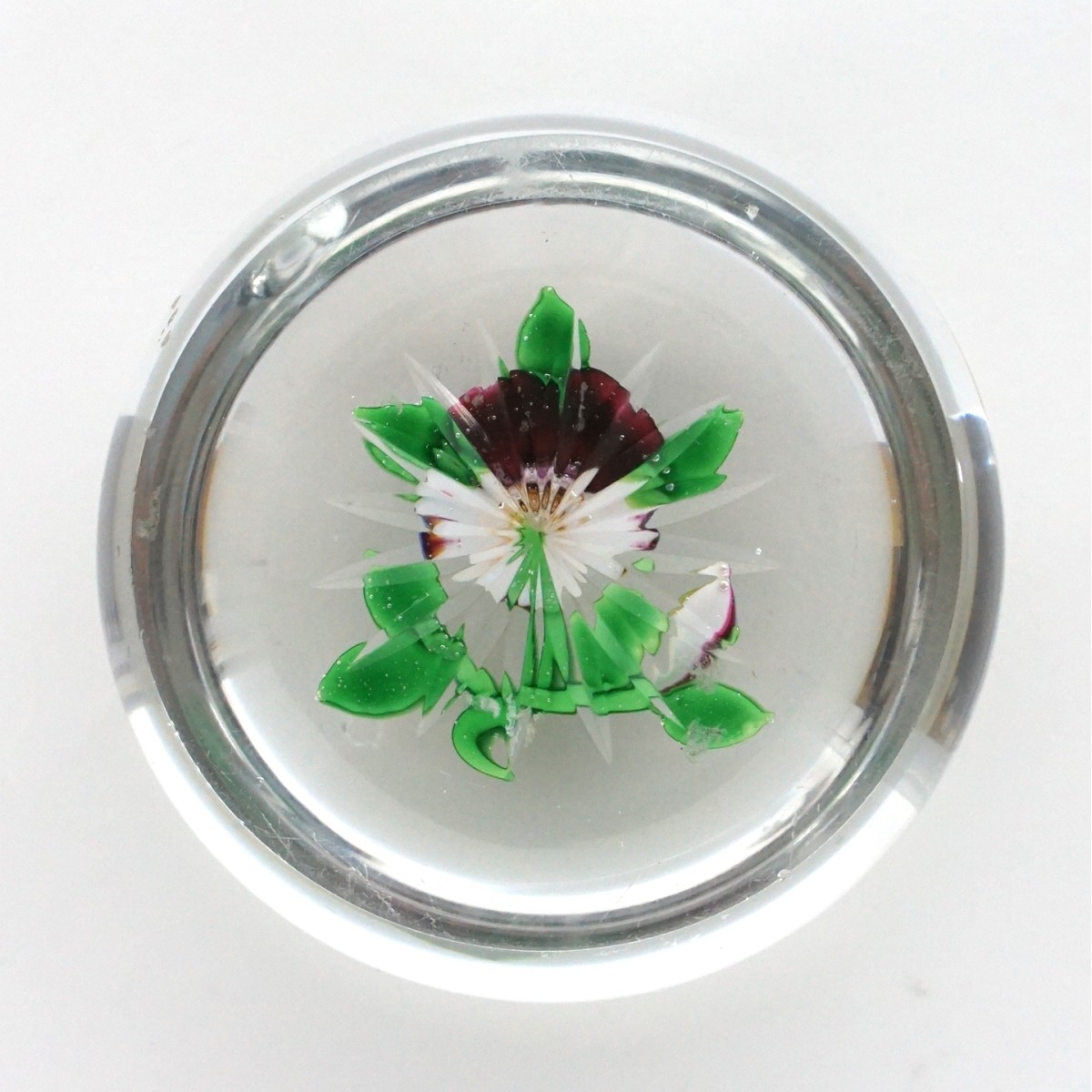 Baccarat Paperweight Pansy