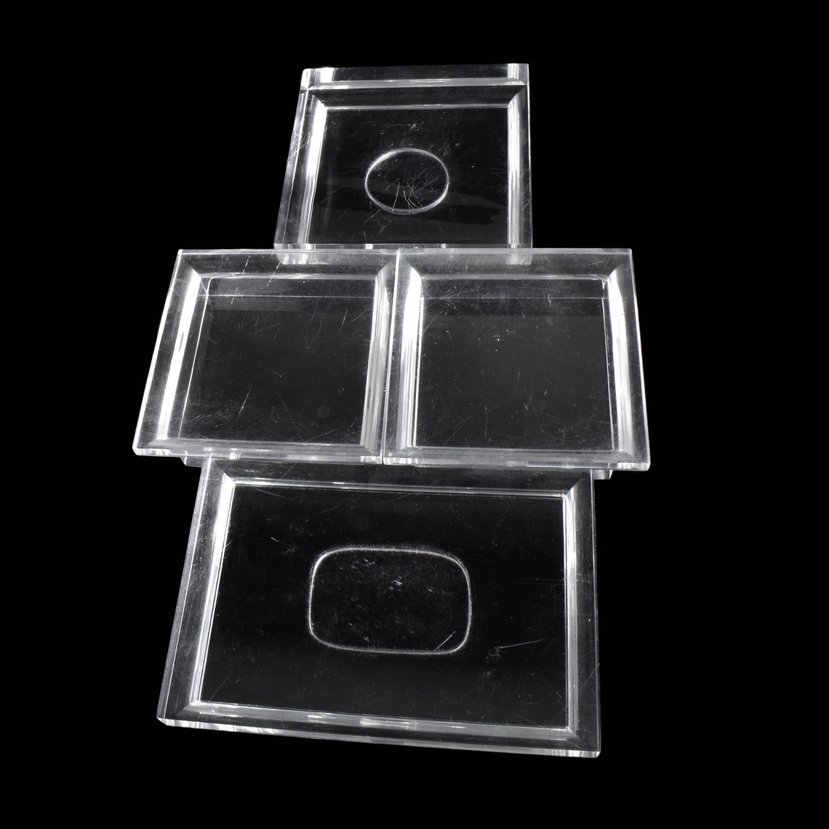 Ten (10) Lucite Display Stands