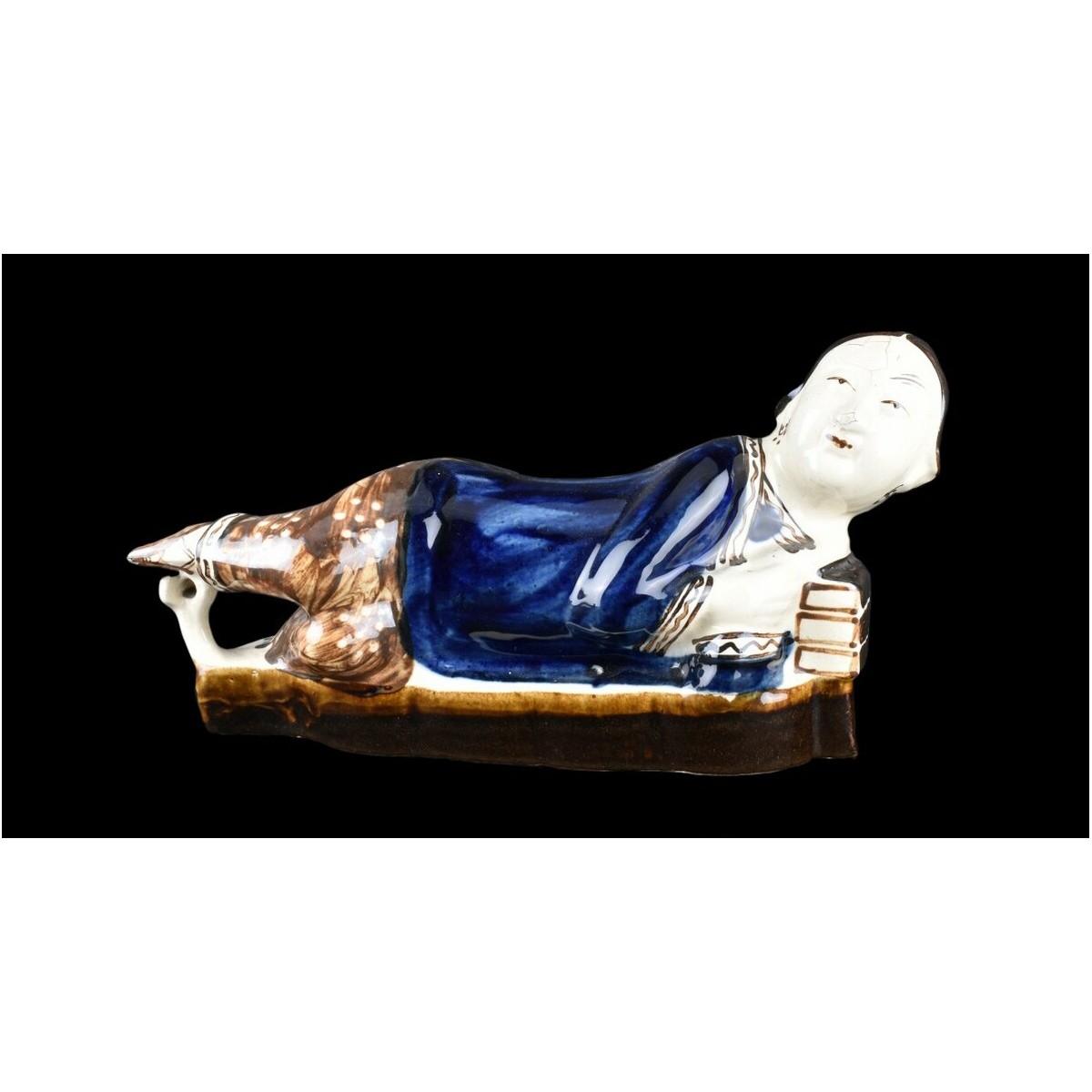 Vintage Chinese Porcelain Pillow Figurine