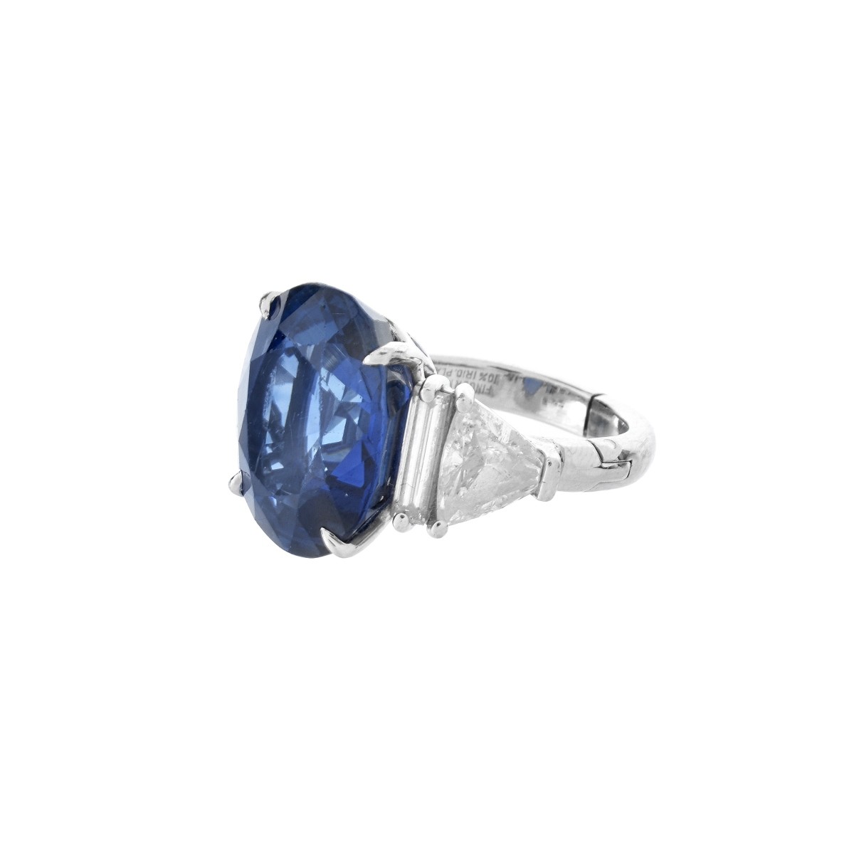 AGL Sapphire, Diamond and Platinum Ring