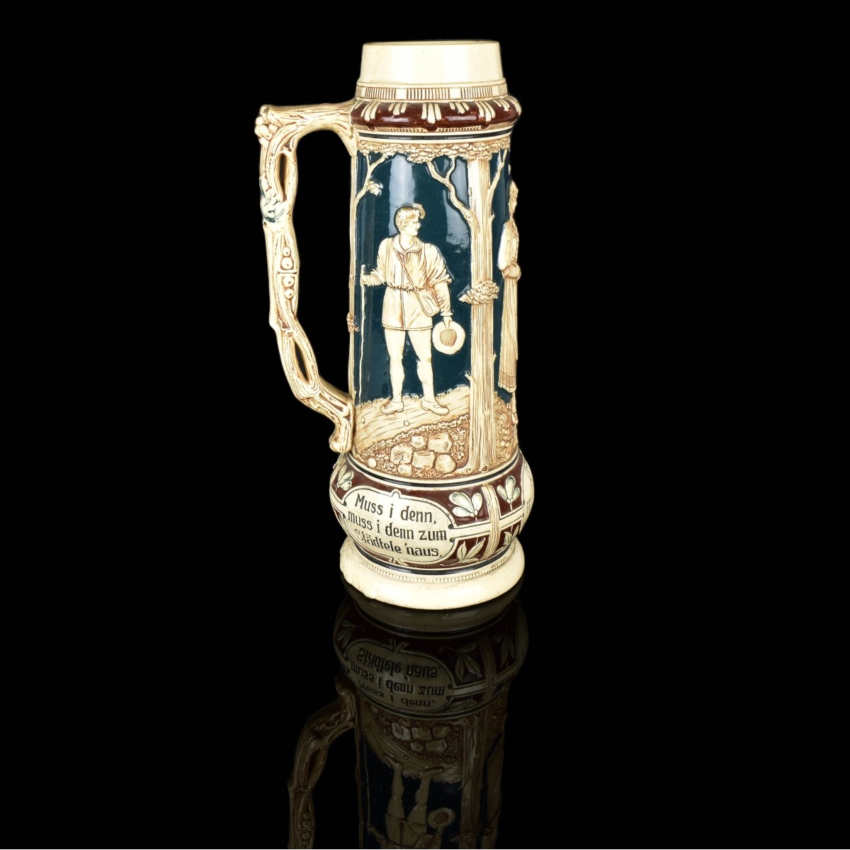 Large Antique German Beer Stein