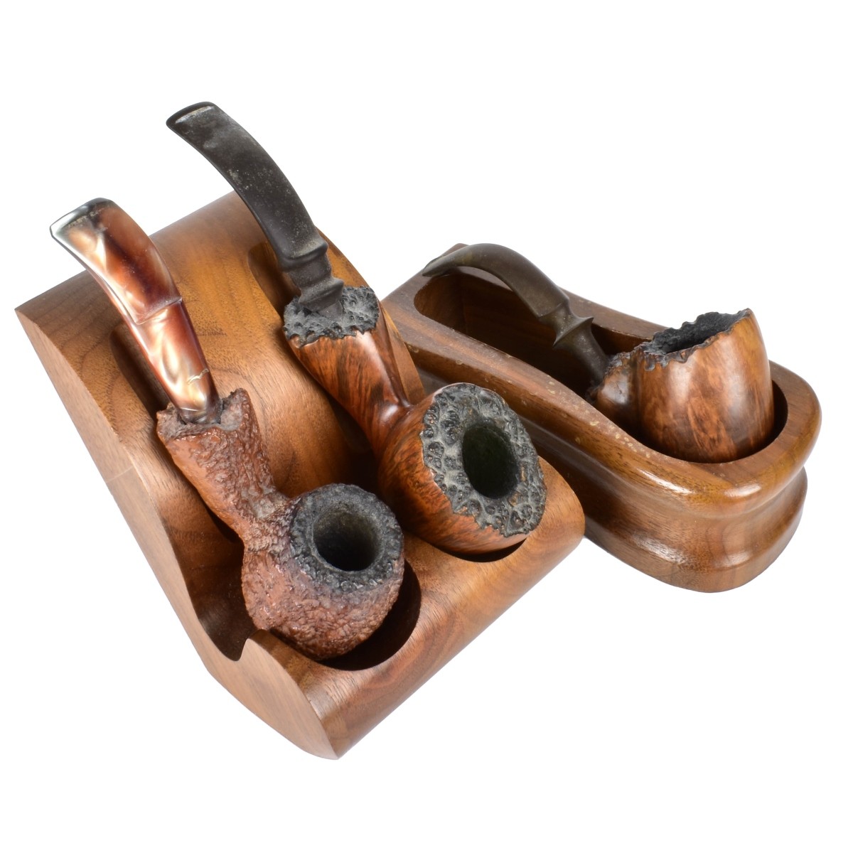 Three Carved Smoking Pipes