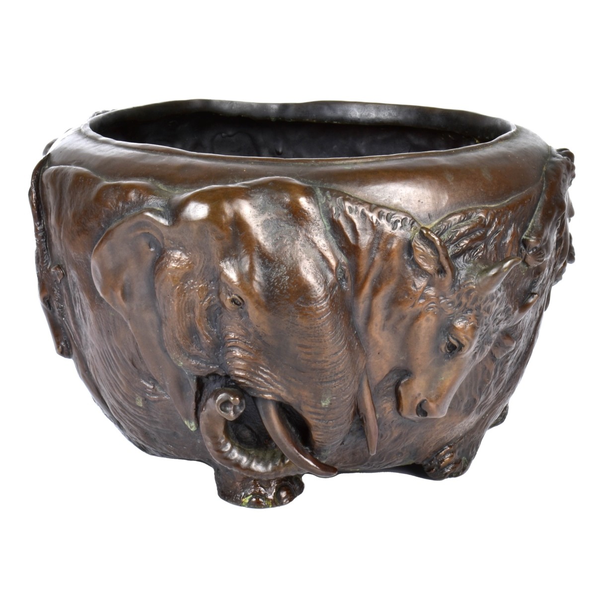 Japanese Heavy Bronze Jardiniere