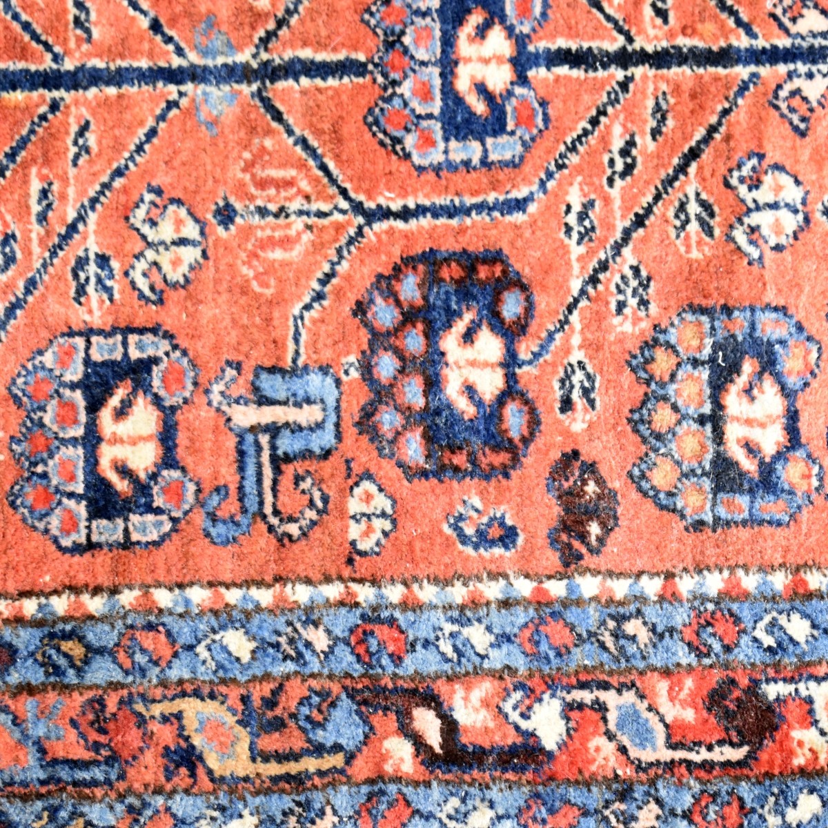 Semi Antique Kazak Caucasian Wool Rug