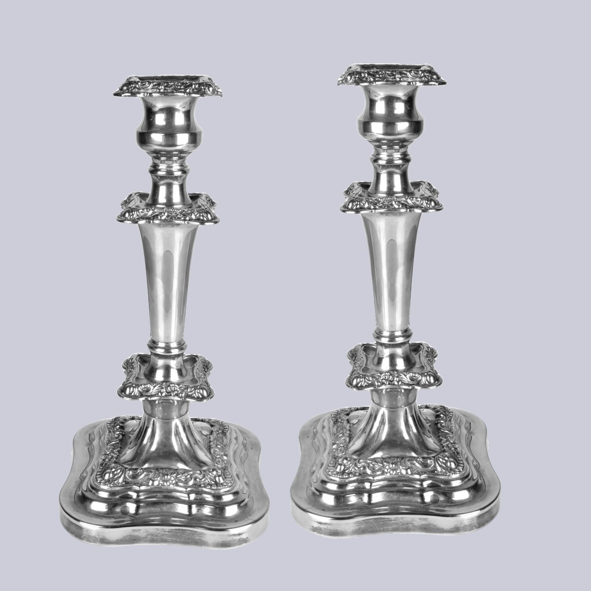 Pair of Vintage Silverplate Candlesticks