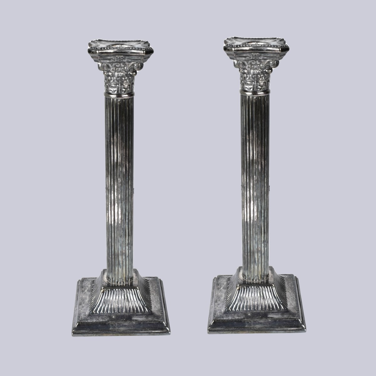 Pair of Vintage Silverplate Candlesticks