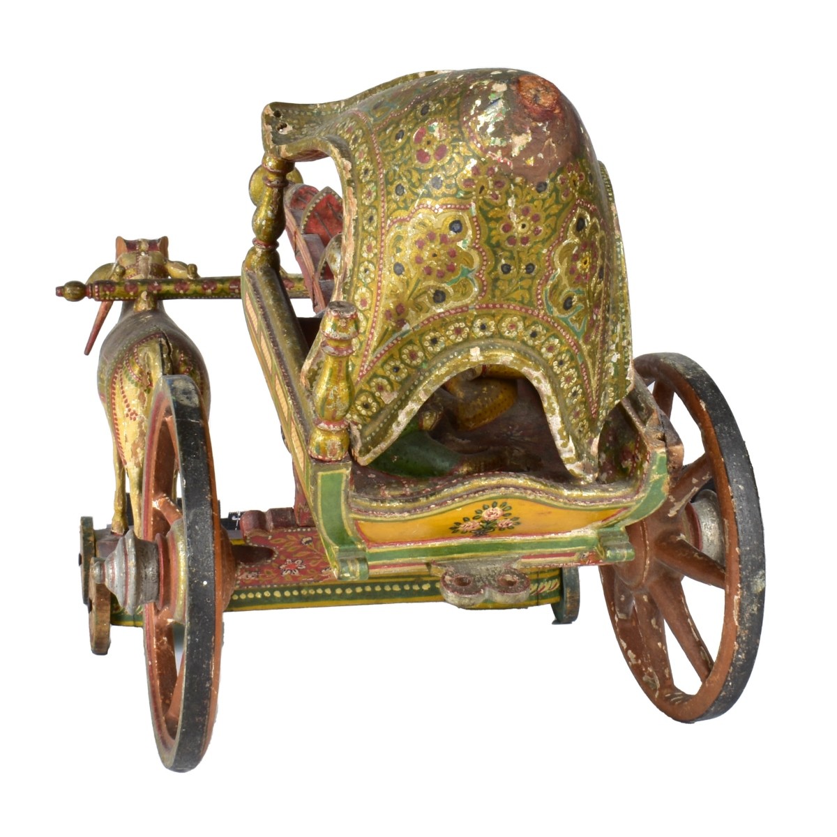 19th C. Indian Hand Painted Chariot