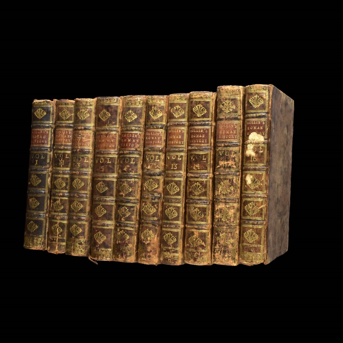 10 Volumes of Rollin's Roman History Books