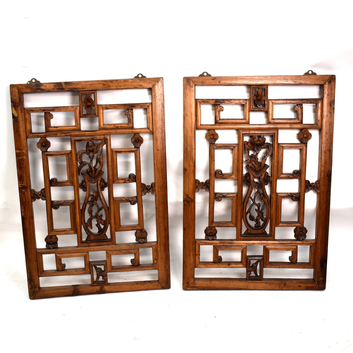 Chinese Hardwood Embellished Panels