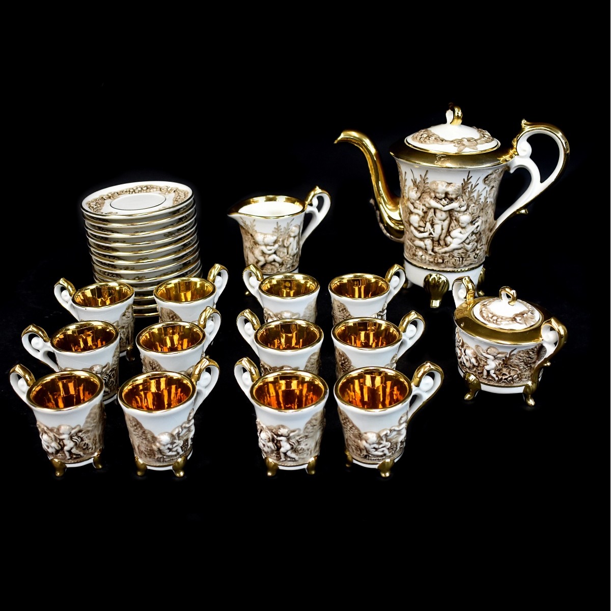Capodimonte Musical Putti Coffee Service