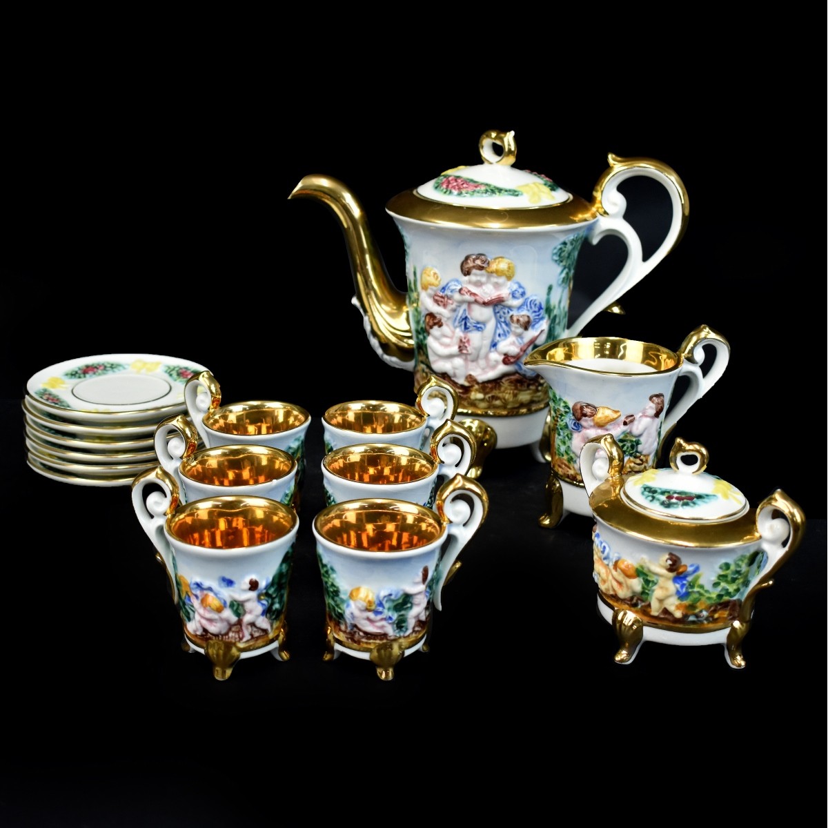 Capodimonte Colorful Coffee Service