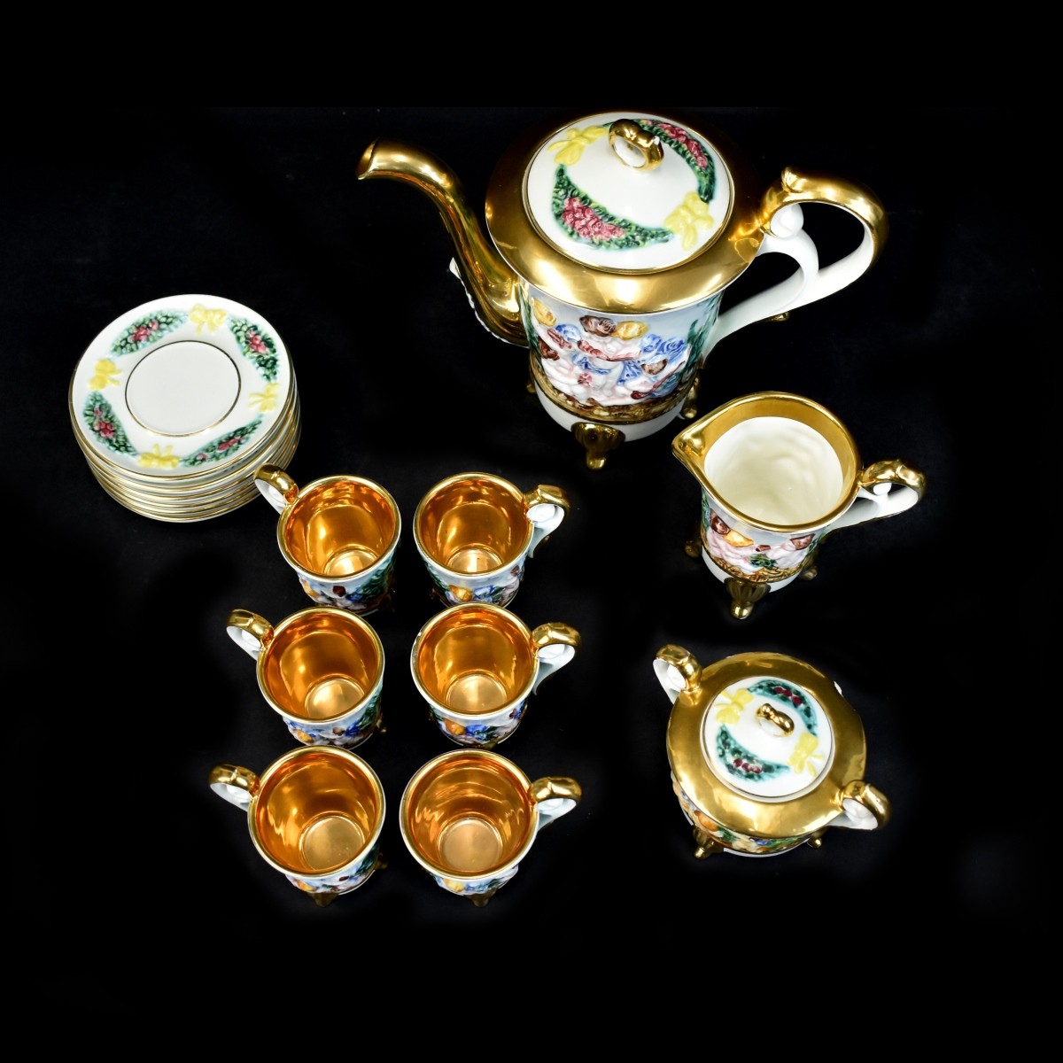 Capodimonte Colorful Coffee Service