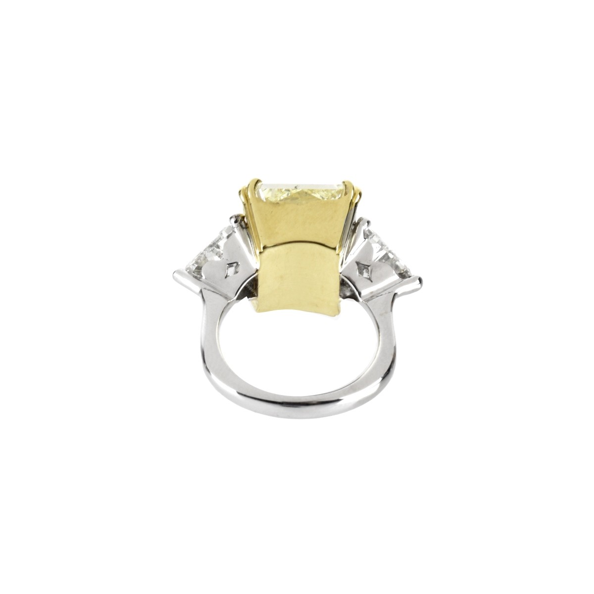 GIA 14.30ct Yellow Diamond and 18K Ring