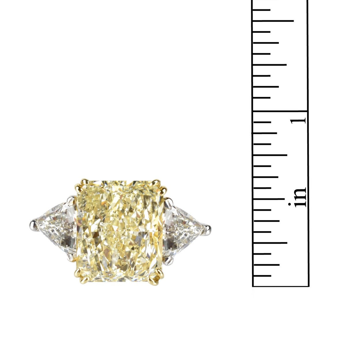 GIA 14.30ct Yellow Diamond and 18K Ring