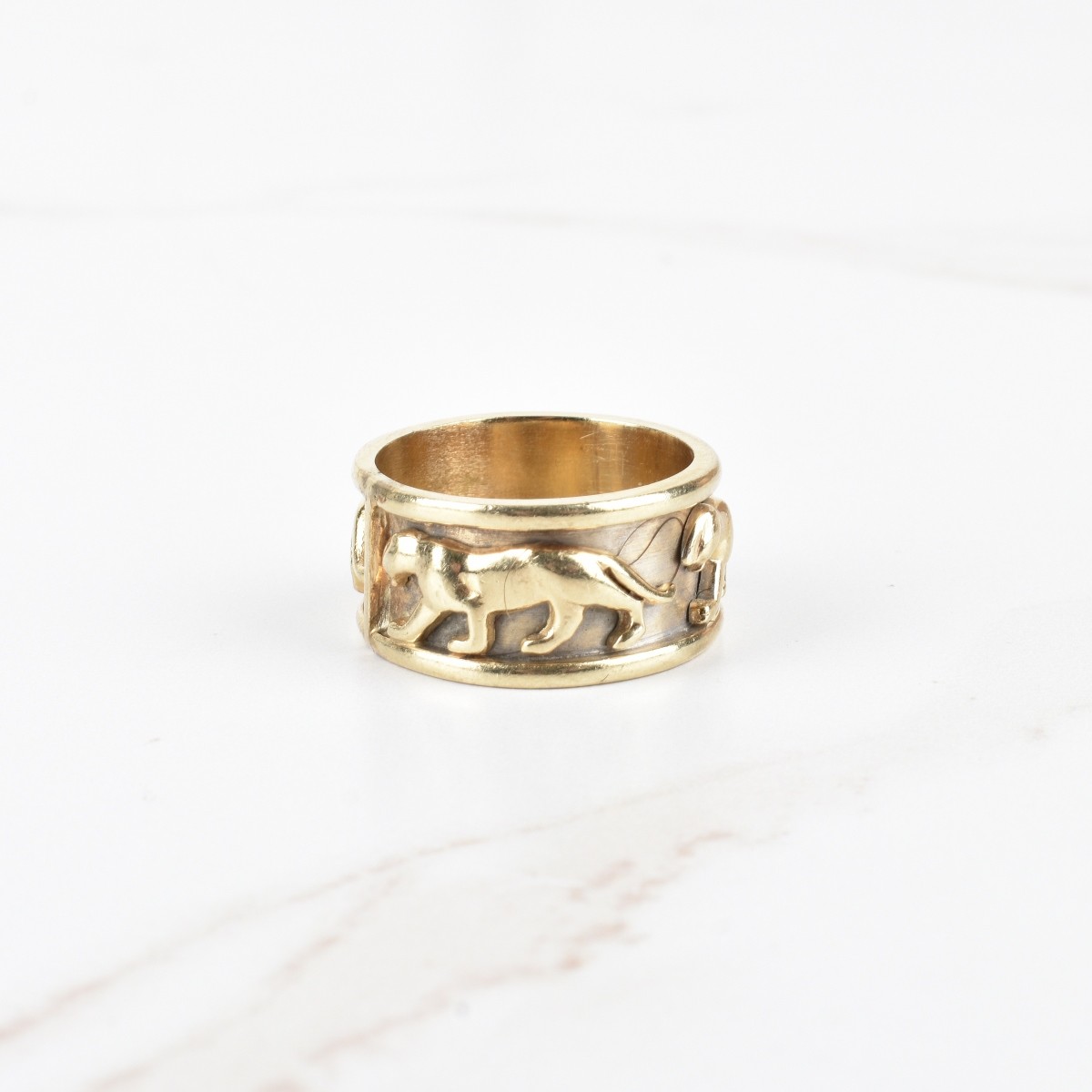 14K Panther Ring