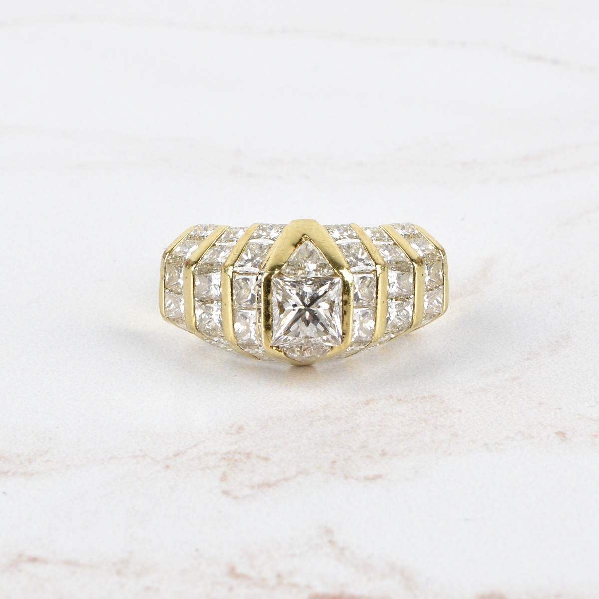 Diamond and 18K Ring