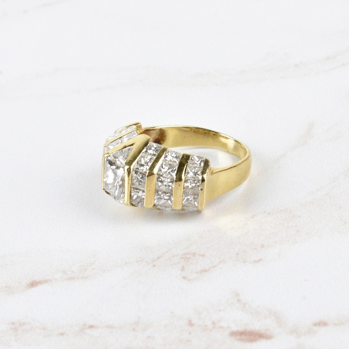 Diamond and 18K Ring