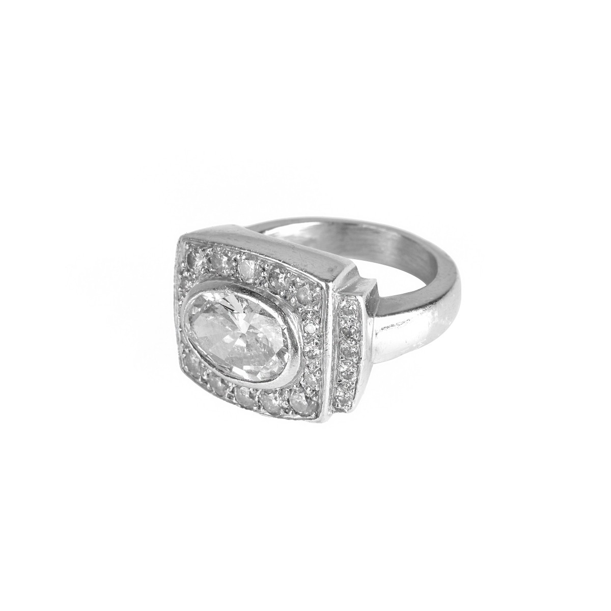 Diamond and Platinum Ring