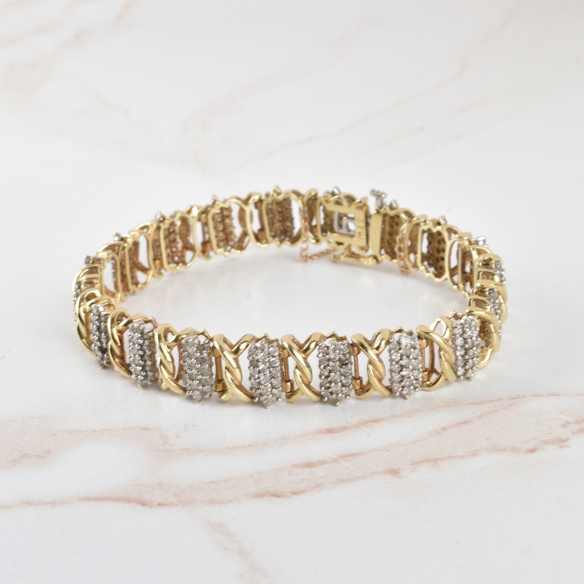 Diamond and 10K Bracelet