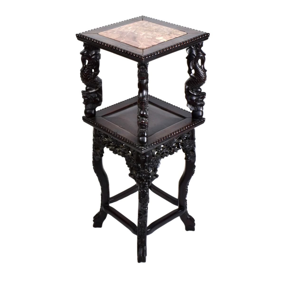 Chinese Carved Hardwood Stand