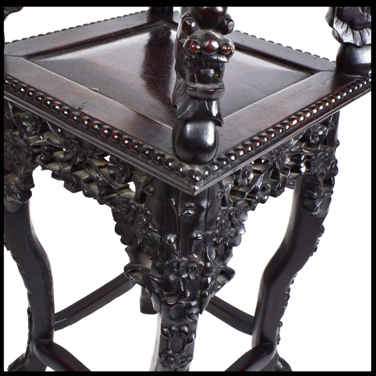 Chinese Carved Hardwood Stand