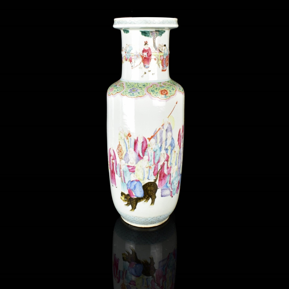 Chinese Famille Rose Porcelain Lamp