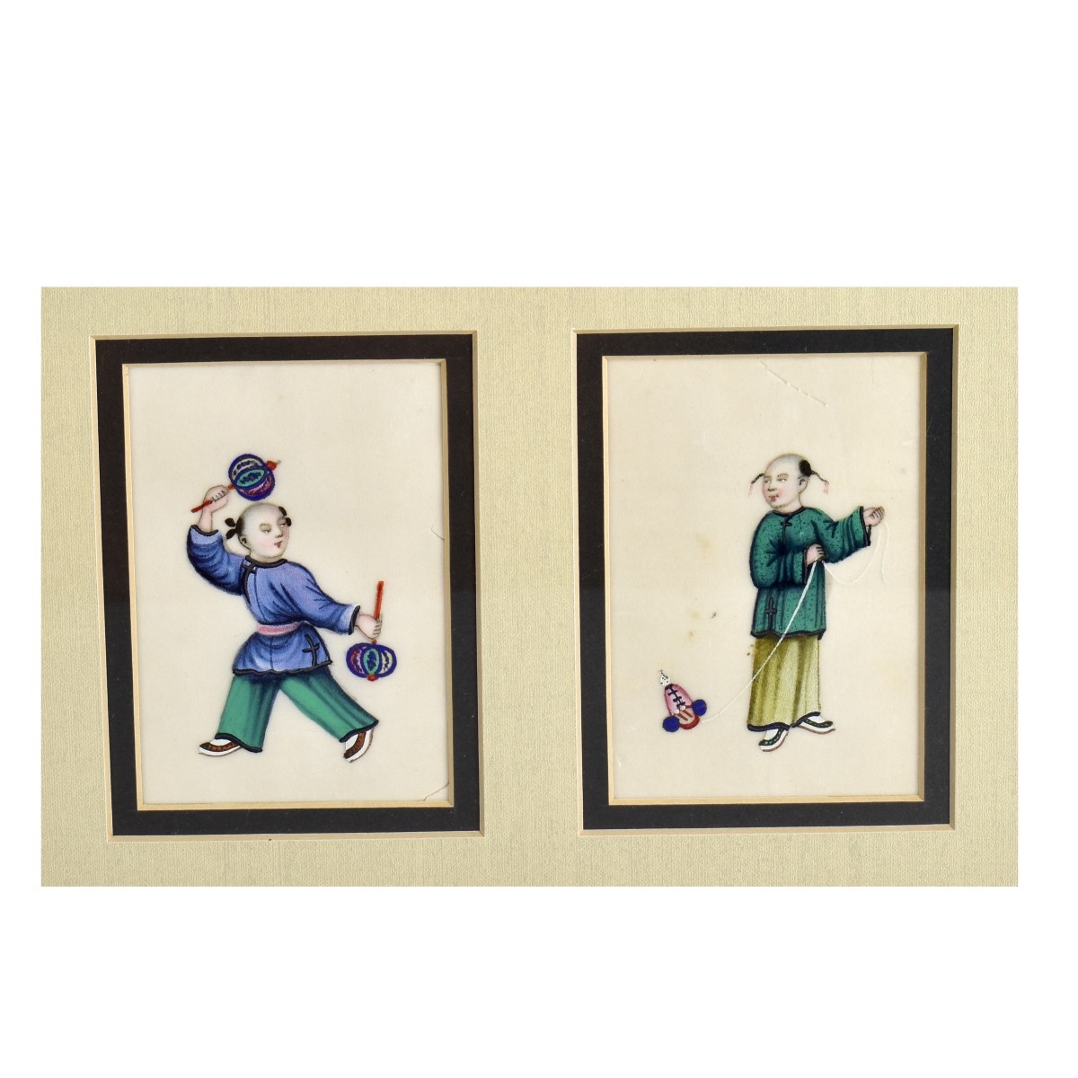 Antique Chinese Pith Paper Paintings