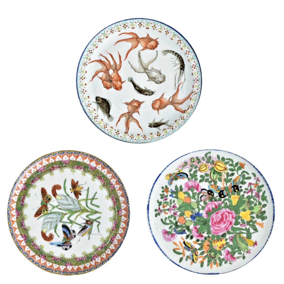 Three Chinese Export Plates