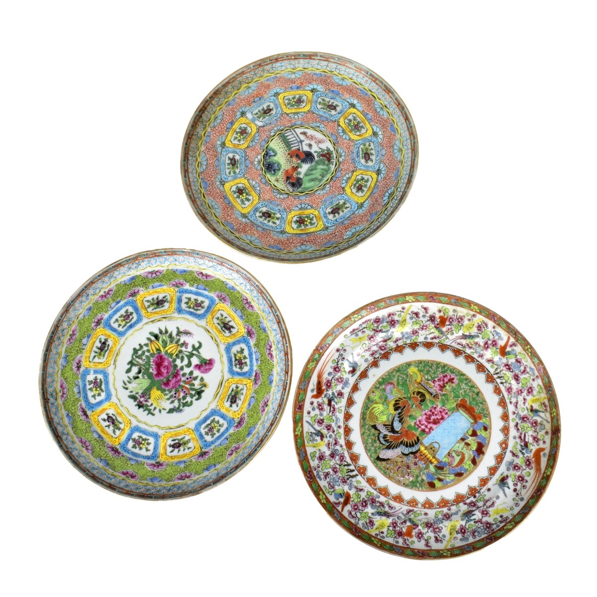 Three Chinese Porcelain Plates