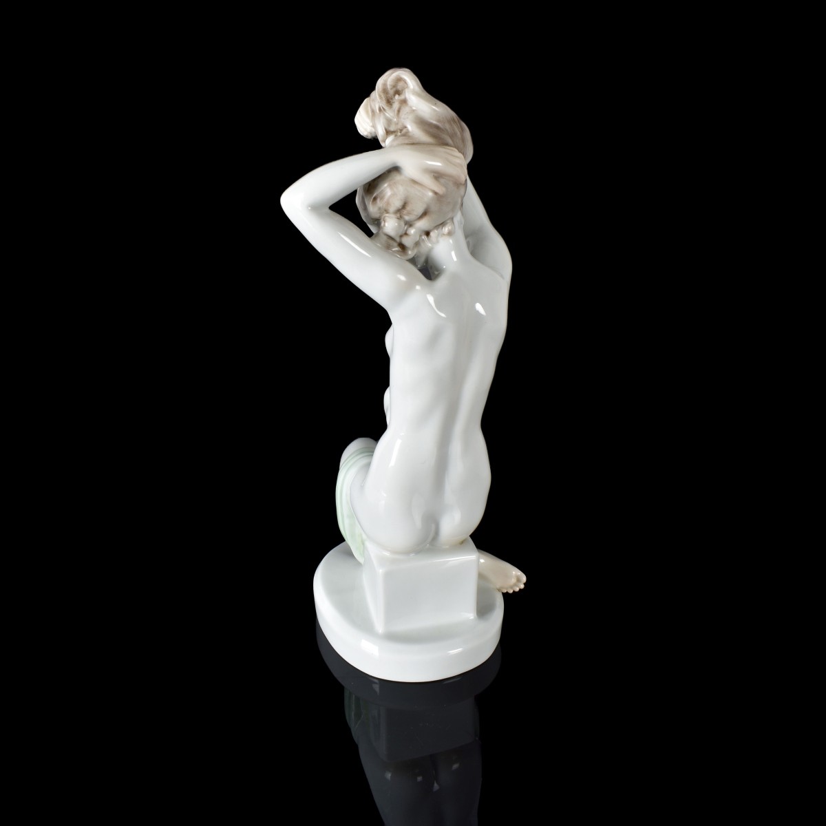 Large Herend Nude Porcelain Figurine