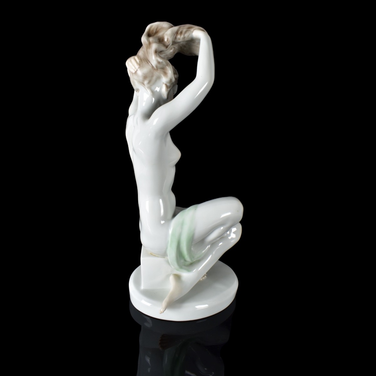 Large Herend Nude Porcelain Figurine