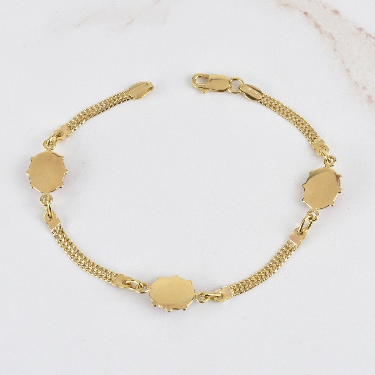 14K and Enamel Lady Bug Bracelet