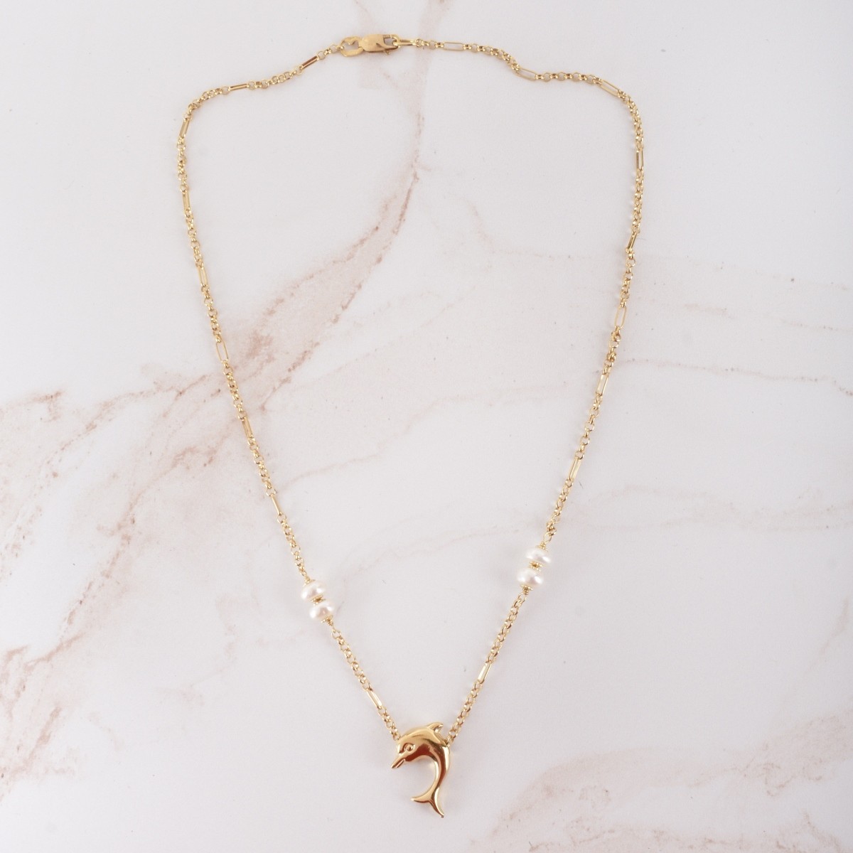 Pearl and 18K Necklace