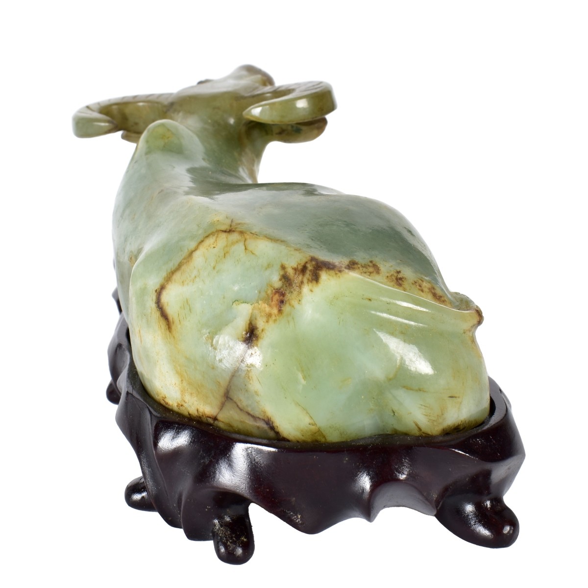 Chinese Carved Jade Reclining Ox Figurine