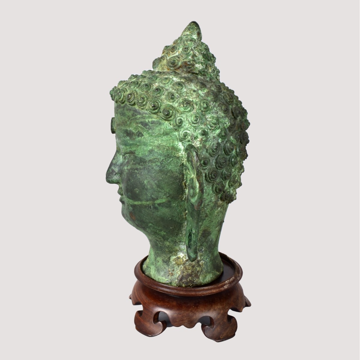 Vintage Thai Bronze Buddha Head