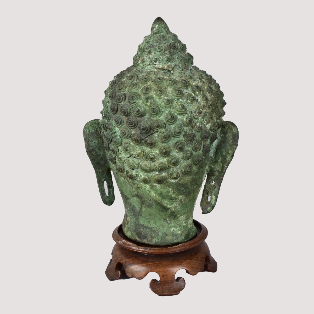 Vintage Thai Bronze Buddha Head