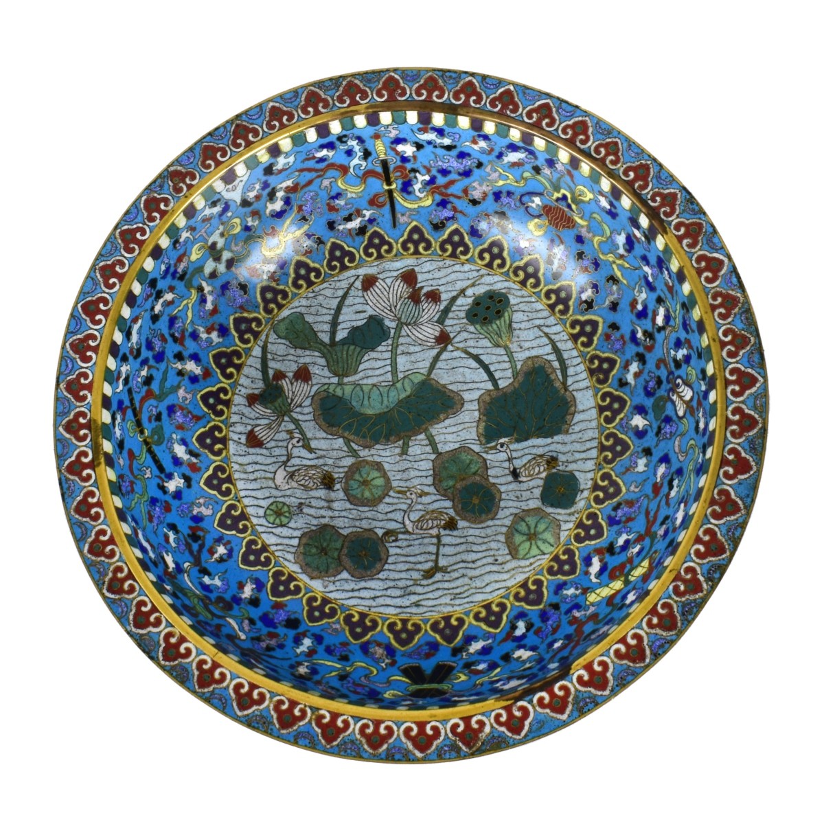 Large Chinese Cloisonne Bowl