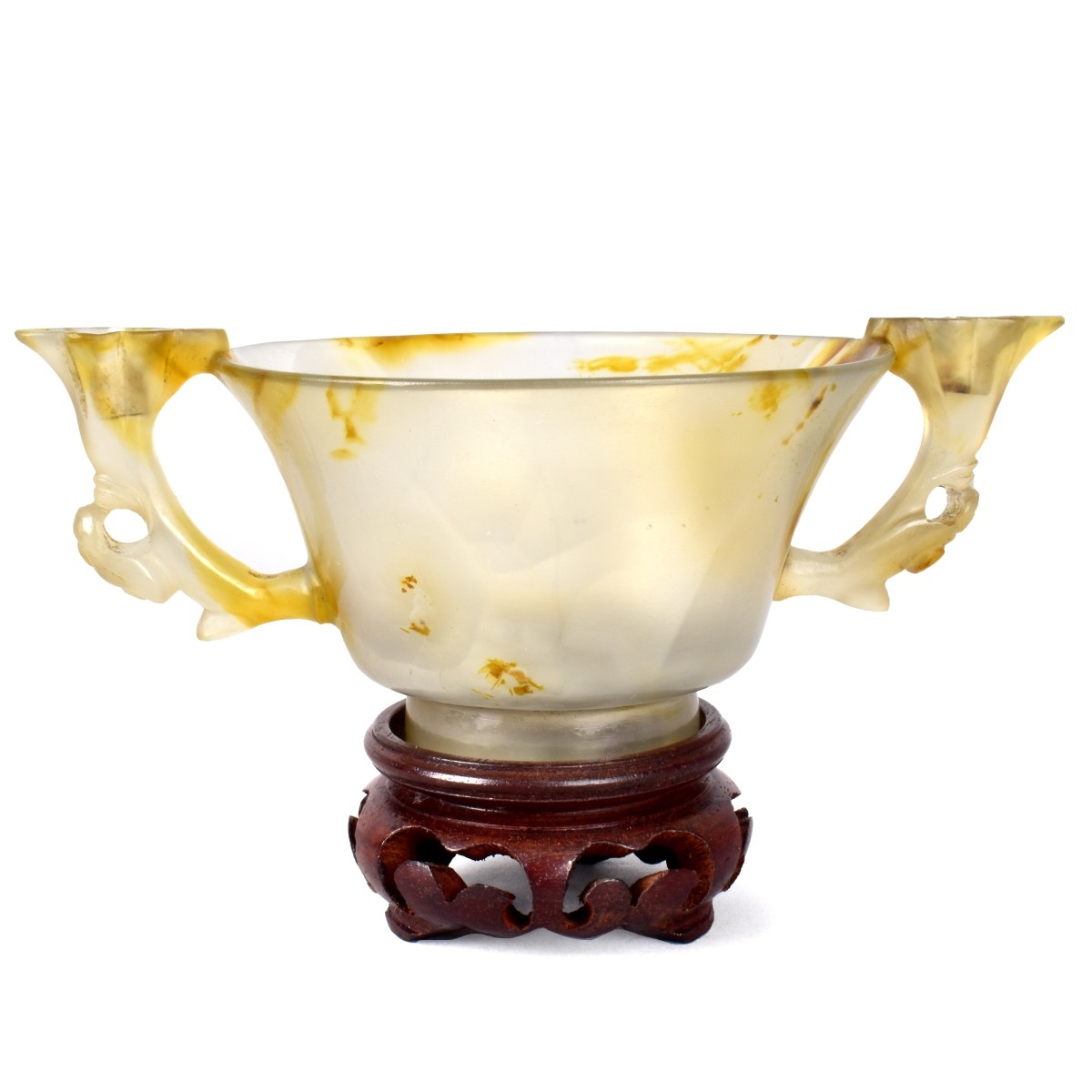 Chinese Agate Cup with Handles