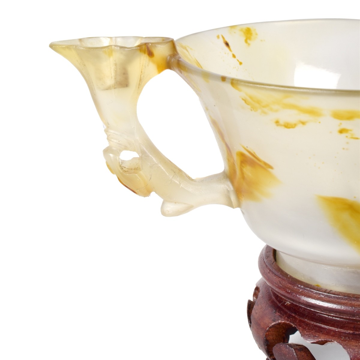 Chinese Agate Cup with Handles