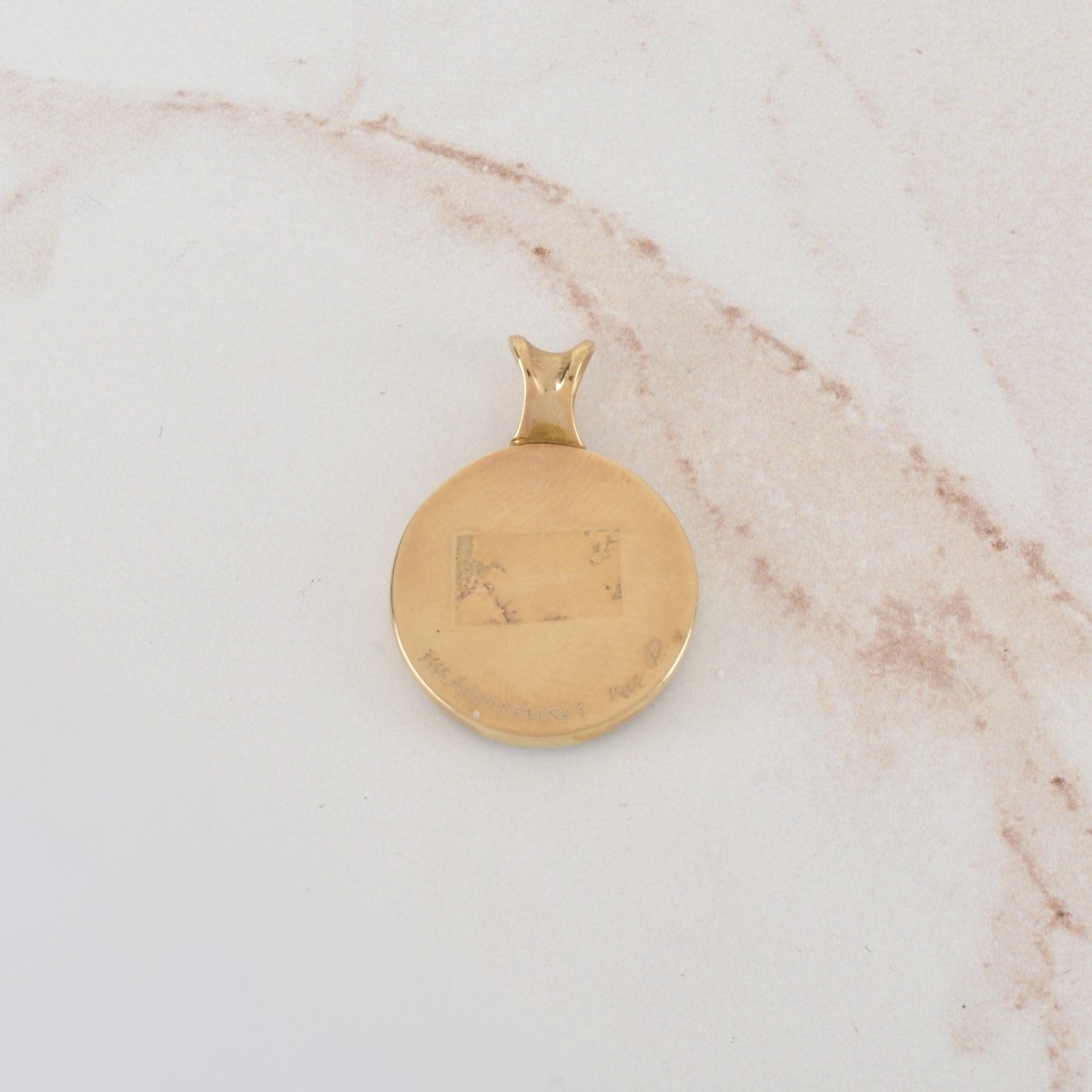 14K and Enamel Pendant