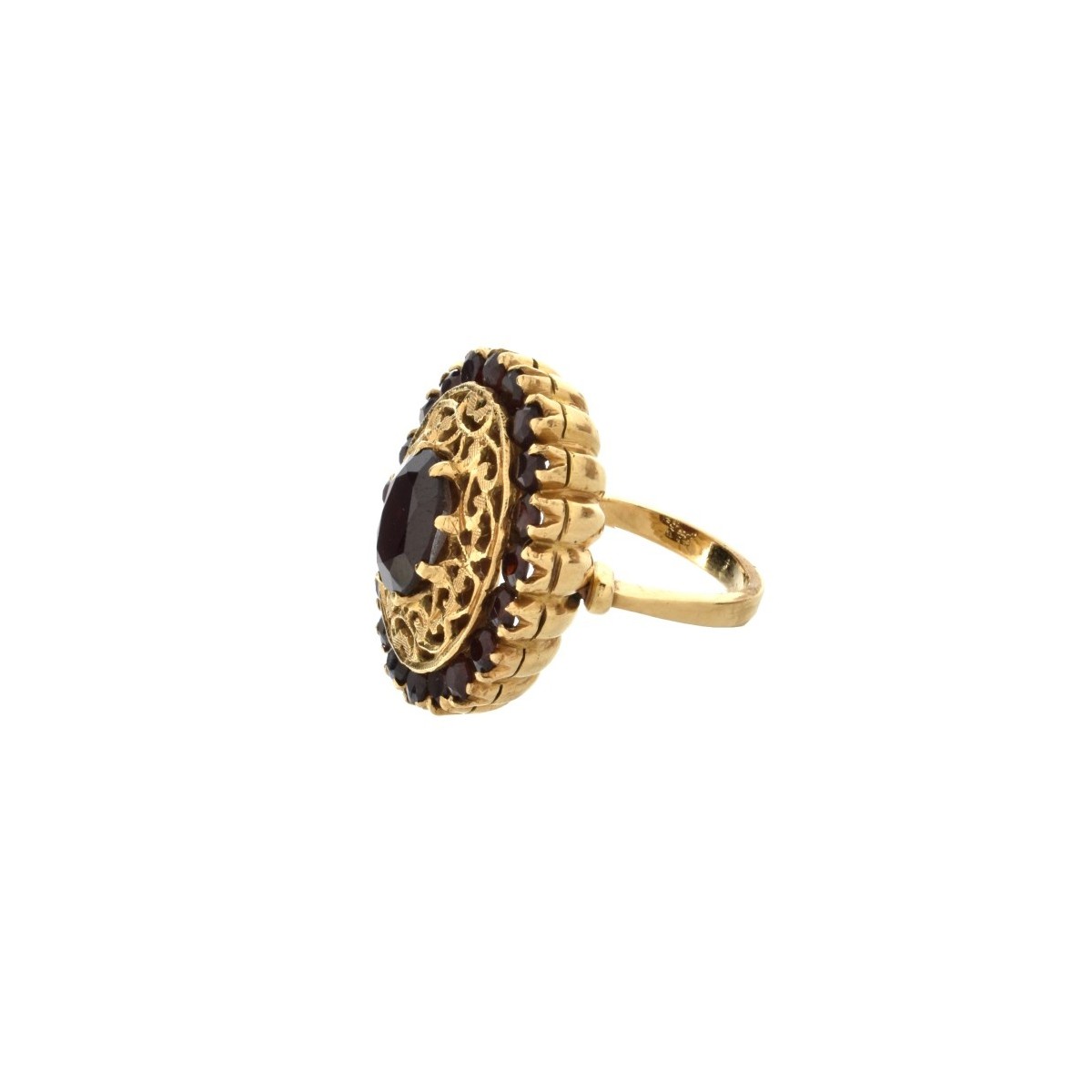 Garnet and 18K Ring