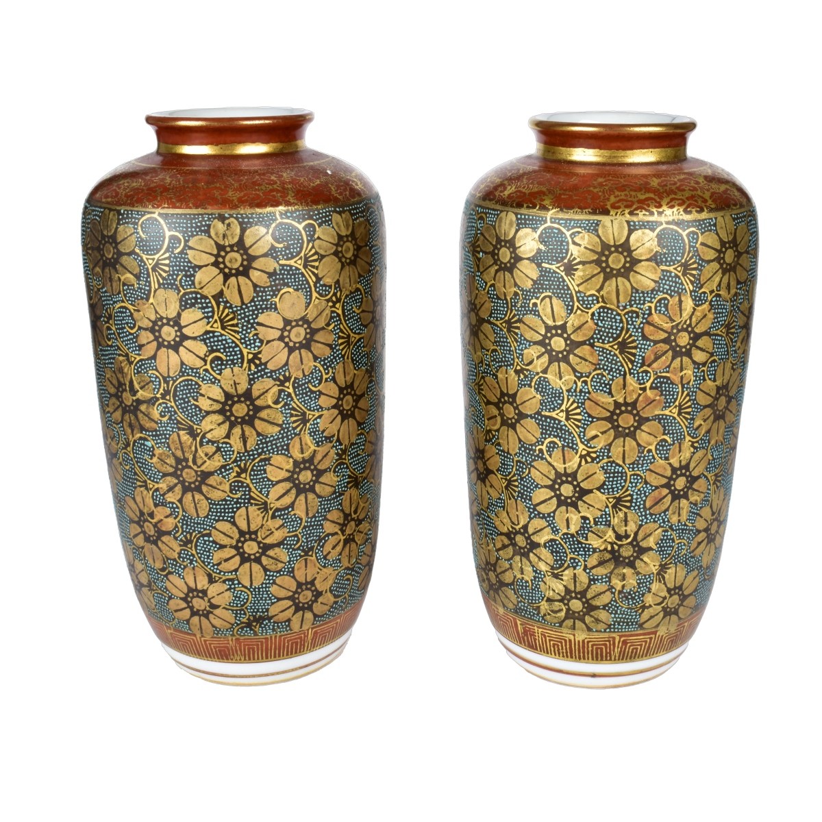 Pair of Japanese Satsuma Porcelain Vases